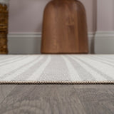 Carolina Two-Tone Striped Classic Low-Pile Machine-Washable Area Rug