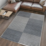 Buffalo Minimalist Striped Plaid Machine-Washable  Area Rug