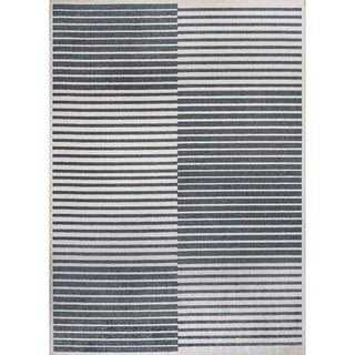Buffalo Minimalist Striped Plaid Machine-Washable  Area Rug