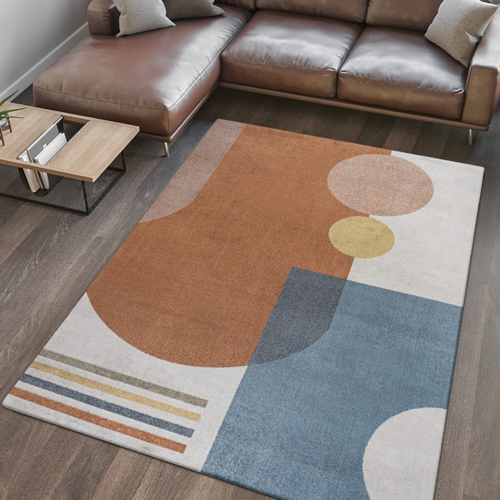 Tayse Modern Contemporary Collage Machine-Washable Area Rug