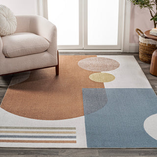Tayse Modern Contemporary Collage Machine-Washable Area Rug