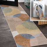 Nordic Geometric contemporary Machine-Washable Area Rug