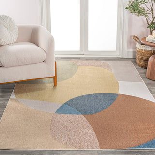 Nordic Geometric contemporary Machine-Washable Area Rug