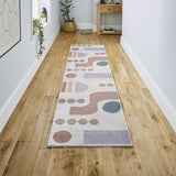 Winston Abstract Coastal Contemporary Novelty Machine-Washable Area Rug