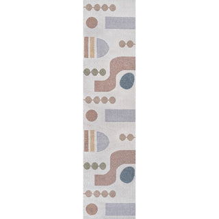Winston Abstract Coastal Contemporary Novelty Machine-Washable Area Rug