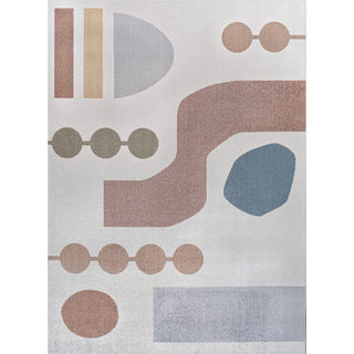 Winston Abstract Coastal Contemporary Novelty Machine-Washable Area Rug