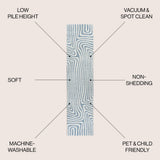 Heaven Abstract Two-Tone Low-Pile Machine-Washable Area Rug