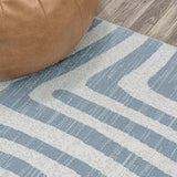 Heaven Abstract Two-Tone Low-Pile Machine-Washable Area Rug