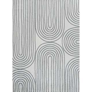 Archie Contemporary Glam Geometric Machine-Washable Area Rug