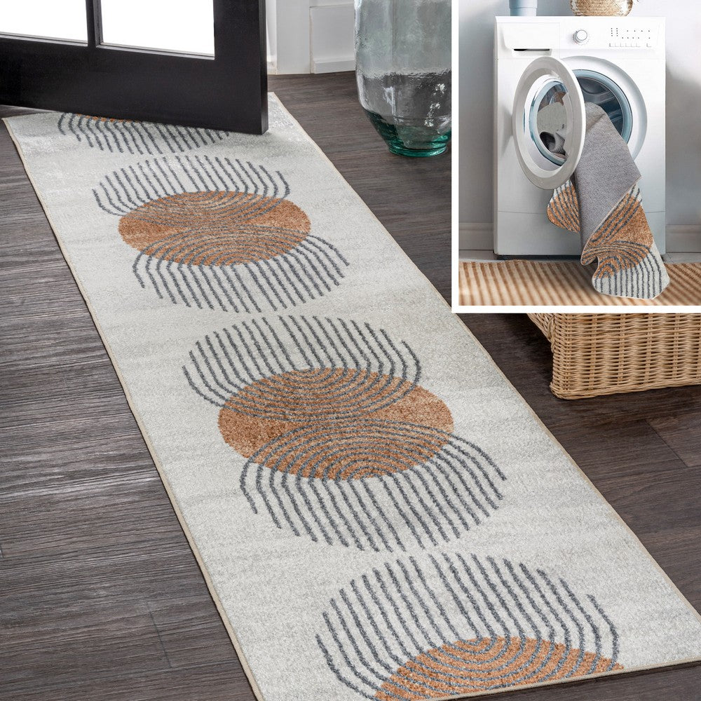Union Geometric Modern Low-Pile Machine-Washable Area Rug