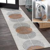 Union Geometric Modern Low-Pile Machine-Washable Area Rug