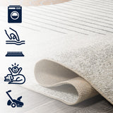 Union Geometric Modern Low-Pile Machine-Washable Area Rug