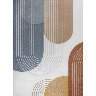 Zen Contemporary Minimalist Machine-Washable Area Rug
