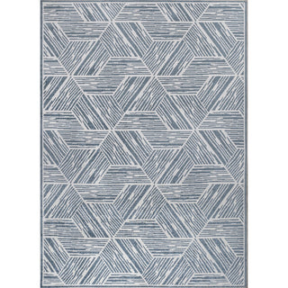 Nordic Modern Coastal Geometric Machine-Washable Area Rug