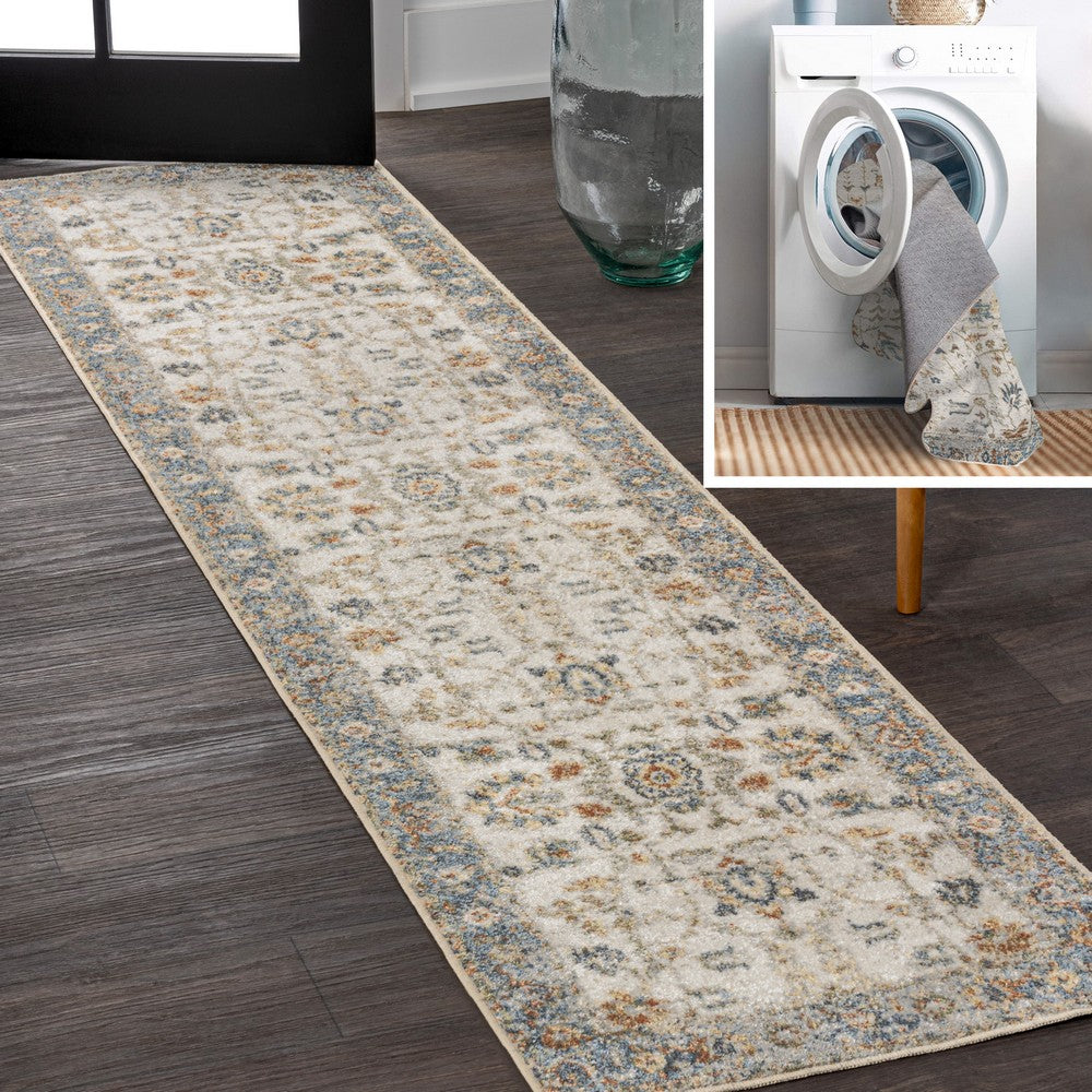 Marilyn Persian Border Low-Pile Machine-Washable Area Rug