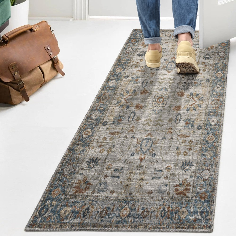 Marilyn Persian Border Low-Pile Machine-Washable Area Rug