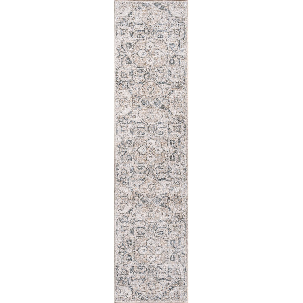 Persian Distressed Medallion Low-Pile Machine-Washable Area Rug