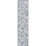 Julita Bold Distressed Medallion Low-Pile Machine-Washable Area Rug