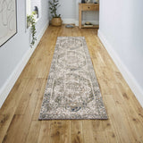Julita Bold Distressed Medallion Low-Pile Machine-Washable Area Rug