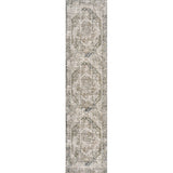 Julita Bold Distressed Medallion Low-Pile Machine-Washable Area Rug