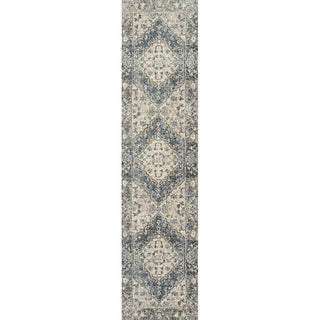 Lotus Distressed Medallion Low-Pile Machine-Washable Area Rug