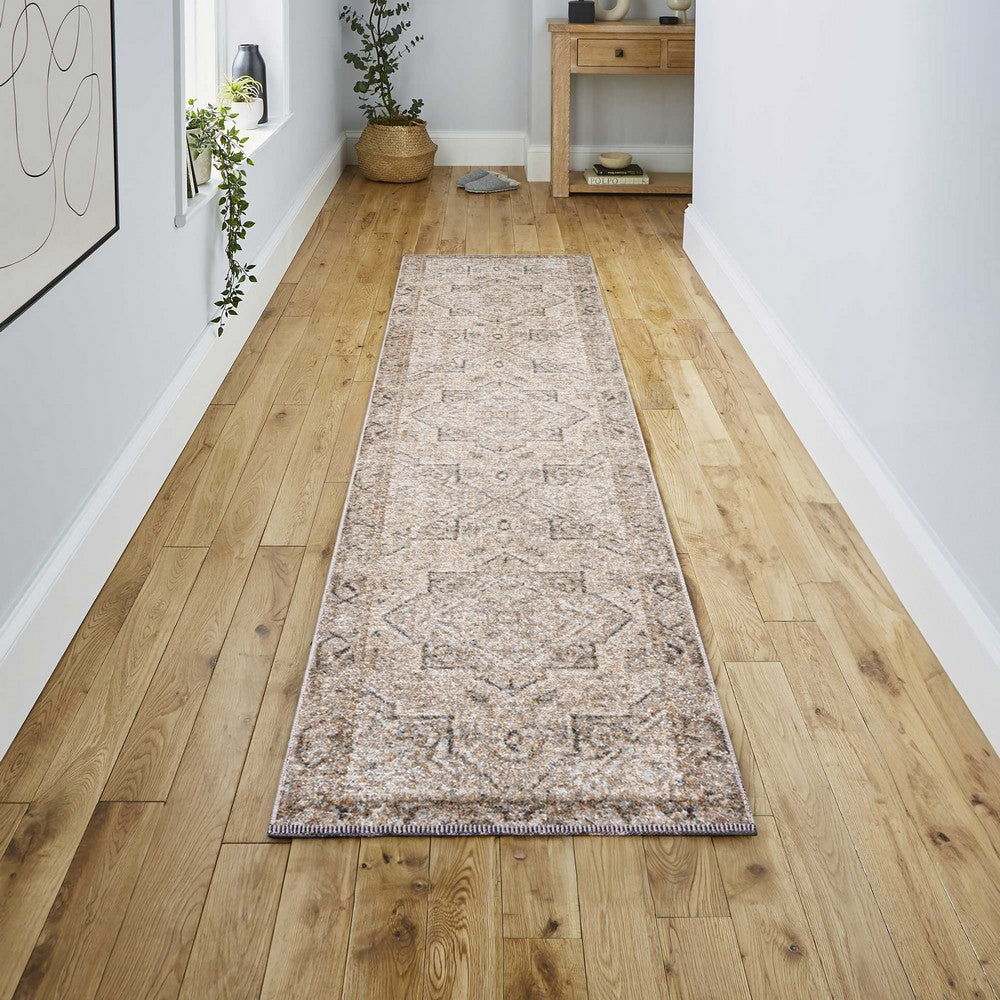 Gemini Vintage Native American Medallion Machine-Washable Area Rug
