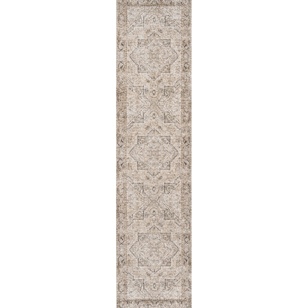 Gemini Vintage Native American Medallion Machine-Washable Area Rug
