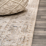 Gemini Vintage Native American Medallion Machine-Washable Area Rug