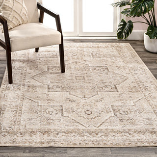 Gemini Vintage Native American Medallion Machine-Washable Area Rug