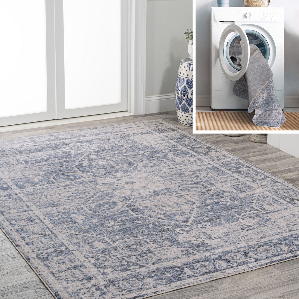 stalsme Global Medallion Low-Pile Machine-Washable Area Rug