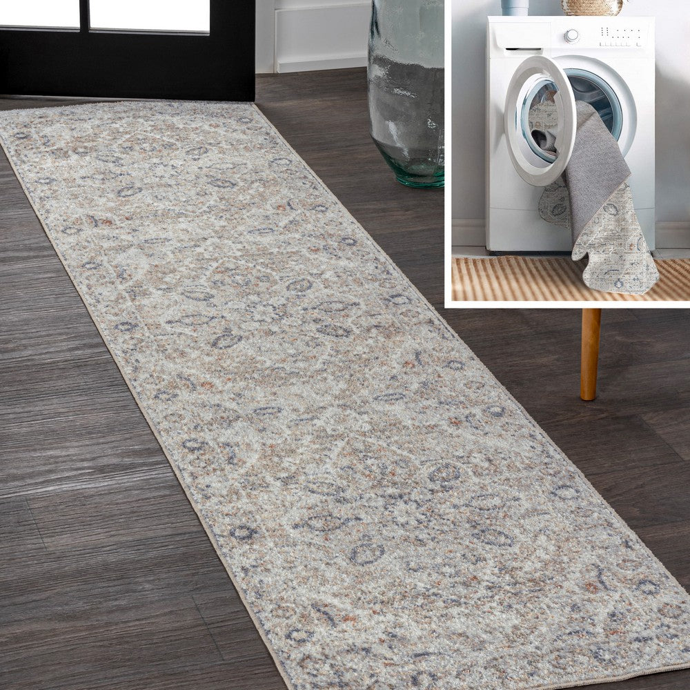 stalsme Global Medallion Low-Pile Machine-Washable Area Rug
