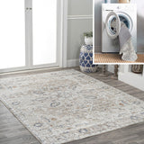 stalsme Global Medallion Low-Pile Machine-Washable Area Rug