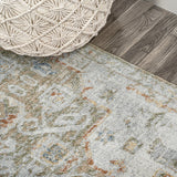 Tarifa Bohemian Medallion Low-Pile Machine-Washable Area Rug