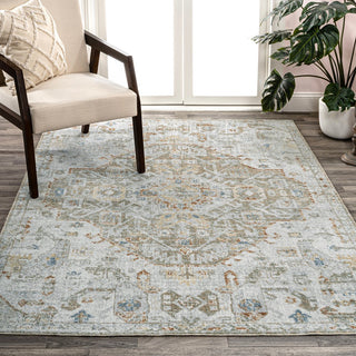 Tarifa Bohemian Medallion Low-Pile Machine-Washable Area Rug