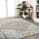 Tarifa Bohemian Medallion Low-Pile Machine-Washable Area Rug