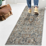 Tarifa Bohemian Medallion Low-Pile Machine-Washable Area Rug