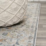 Lauren Rustic Border Low-Pile Machine-Washable Area Rug