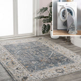 Lauren Rustic Border Low-Pile Machine-Washable Area Rug