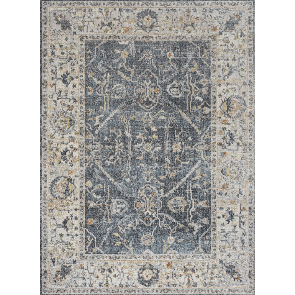 Lauren Rustic Border Low-Pile Machine-Washable Area Rug