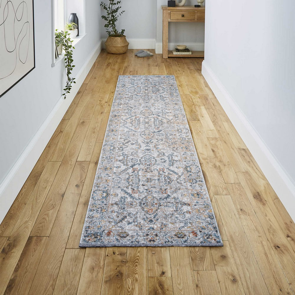 Lauren Rustic Border Low-Pile Machine-Washable Area Rug