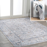 Lauren Rustic Border Low-Pile Machine-Washable Area Rug
