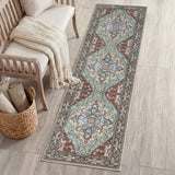 Lunara Boho Medallion Border Non-slip Machine-washable Area Rug