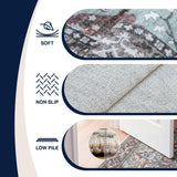 Lunara Boho Medallion Border Non-slip Machine-washable Area Rug