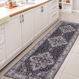 Lunara Boho Medallion Border Non-slip Machine-washable Area Rug