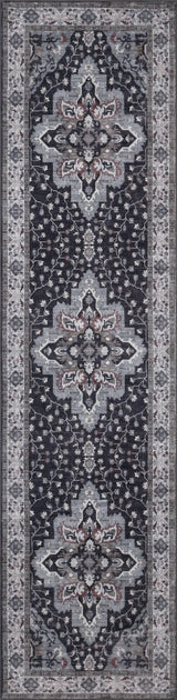 Lunara Boho Medallion Border Non-slip Machine-washable Area Rug