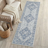 Lunara Boho Medallion Border Non-slip Machine-washable Area Rug