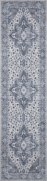 Lunara Boho Medallion Border Non-slip Machine-washable Area Rug