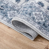 Lunara Boho Medallion Border Non-slip Machine-washable Area Rug