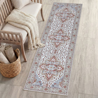 Lunara Boho Medallion Border Non-slip Machine-washable Area Rug