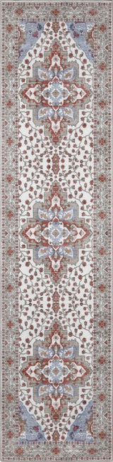 Lunara Boho Medallion Border Non-slip Machine-washable Area Rug